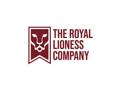 The Royal Lioness Company banner brand branding business company defense design finance flag identity kingdom leo lion logo logodesign management mark marketing royal shield