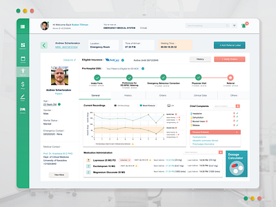 EHR Dashboard for Emergency Care app health healthcare hospitals