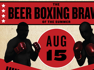 Beer Boxing Event Poster craft beer promo retro