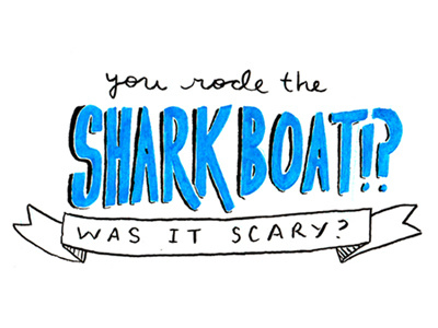 You Rode the Shark Boat!? 30 rock hand lettering liz lemon typography