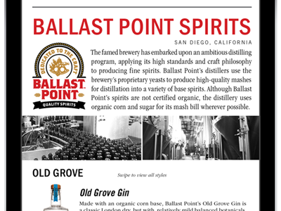 Hunterdon iPad Spirits Portfolio - Ballast Point 01 craft spirits digital publishing ipad layout