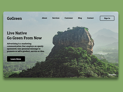 GoGreen Landing Page landing page ui design web design website