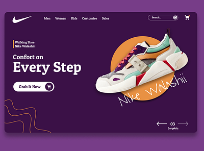 Nike Huarache Shoe Product Page Sample design graphic design product page ui ux ui design web design