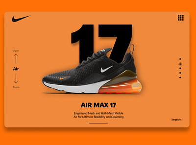 Nike Air Max Shoe Product Page Sample landing page nike air product page ui ux ui design web design website