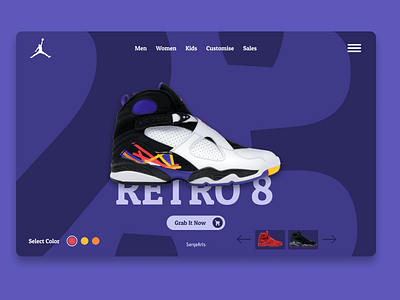 Air Jordan Retro 8 Shoe Product Page