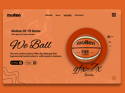 Molten Basketball Product Page basketball branding fiba figma molten product page ui ui ux ui design web design