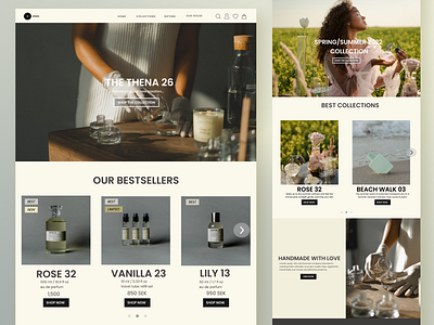Fragrance E-commerce Landing Page design e commerce fragrance brand frangrance website landing page perfume brand ui web design