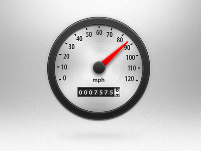 Speedometer black brushed jenks metal red seth speedometer