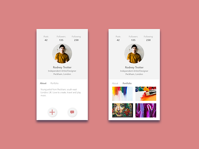 Rodney Trotter - Independent artist #dailyui #006 daily ui dailyui dailyui006 design profile design profile page ui