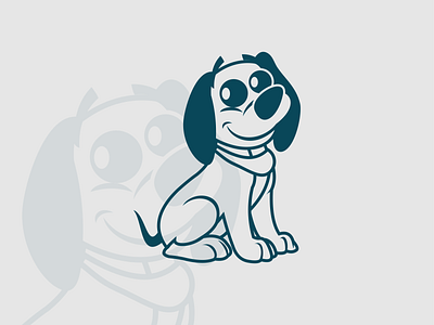 puppy character clean coreldrawx7 creative logo vector