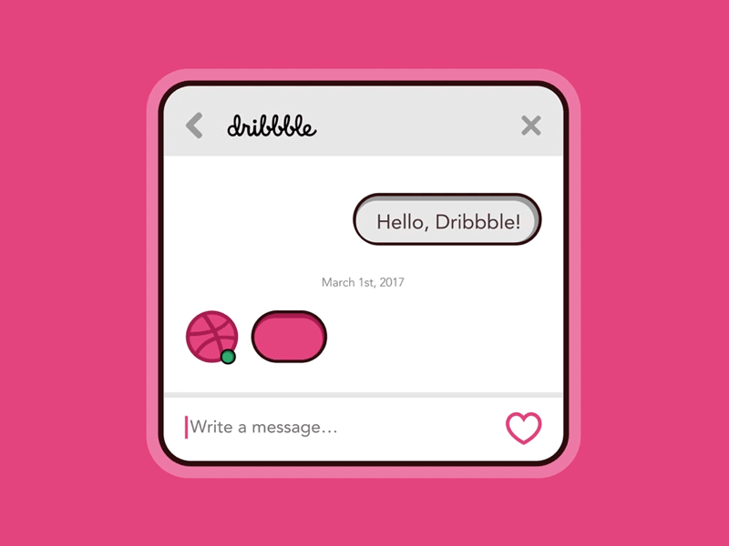 Hello, Dribbble! animation debut hello interface thank you first shot ui