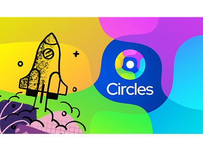 Circles 2.0 Launch brand identity branding design illustration web