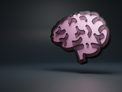 Brain Icon in 3D