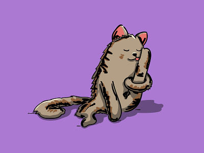 cute cat adobe art cute digitalart digitalartist drawing illustration illustrator ilustracion kawaii kitten kitty vector vectorart
