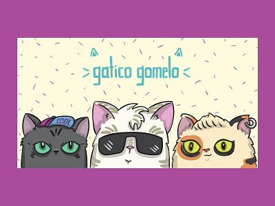 gatico gomelo presents gatico gomelo cat children cute digital art drawing illustration illustrator kawaii kitten kitty vector