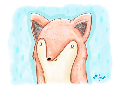 Watercolor (not really) fox adobe animals art children cute drawing fox illustration kawaii kids photoshop sketchbook watercolor