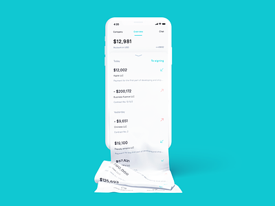 Business Bank app UI main page accounting app ui balance bank card clean clean app crm expense expense manager figma finance finance app fintech income ios mobile money product transaction