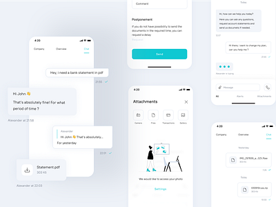 Let's chat app bank bank app banking chat chat app clean download finance fintech interface ios mobile money product talk upload ux uxdesign visual design