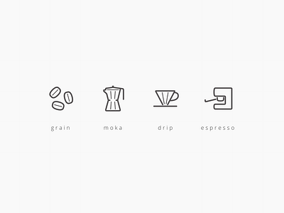 Small coffee icon set