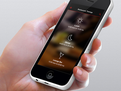 Dribbble Restaurant app restaurant time ui