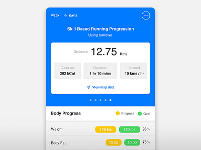 Fitness app : workout detail android experience design fitness goal health ios live data progress ui ux