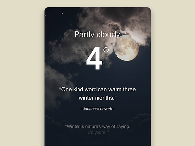 Weather Info cold experience design graphics info ui ux weather winter