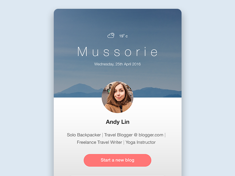 Blogger Profile By Summerdesignz On Dribbble