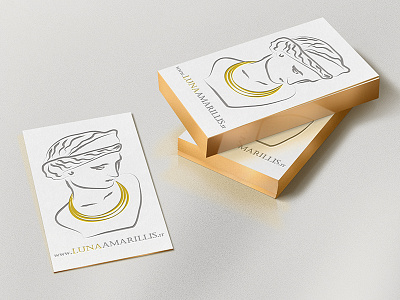 Luna Amarillis Business Card graphic design illustration jewellery graphic design logo branding design