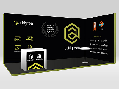 acidgreen expobooth 3d design big scale design booth design digital design exhibition design vector design