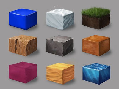 Texture Cubes art digitalpaiting illustration textures