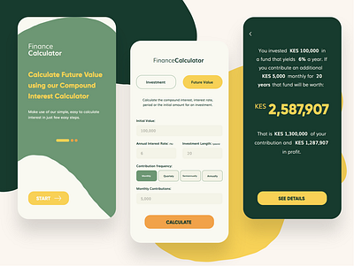 Financial Calculator app app concept design minimal mobile app ui ui design