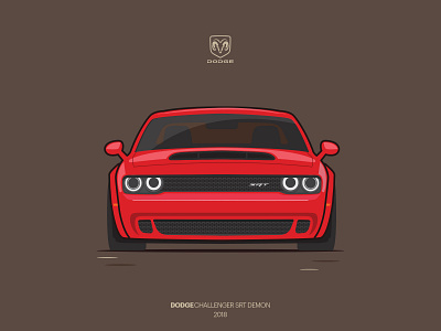 Dodge Challenger SRT Demon atushos car challenger dodge illustration