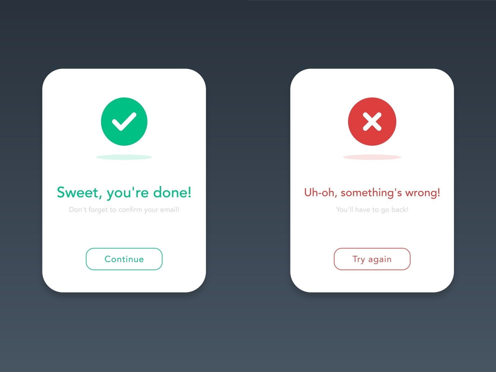 Sign Up Flash Message by Eligijus Kučikas on Dribbble
