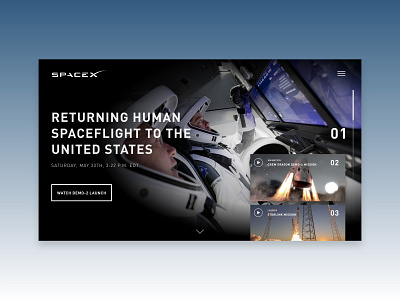 SpaceX Landing Page - Crew Dragon Demo-2