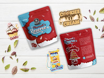 Pharaoh's Reserve Cookies n Cream branding cookies n cream design illustration marijauan pharaoh reserve