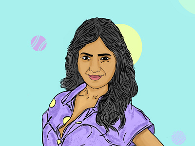 Samantha Ruth Prabhu art artwork character design character illustration digital illustration illustration portrait vector art