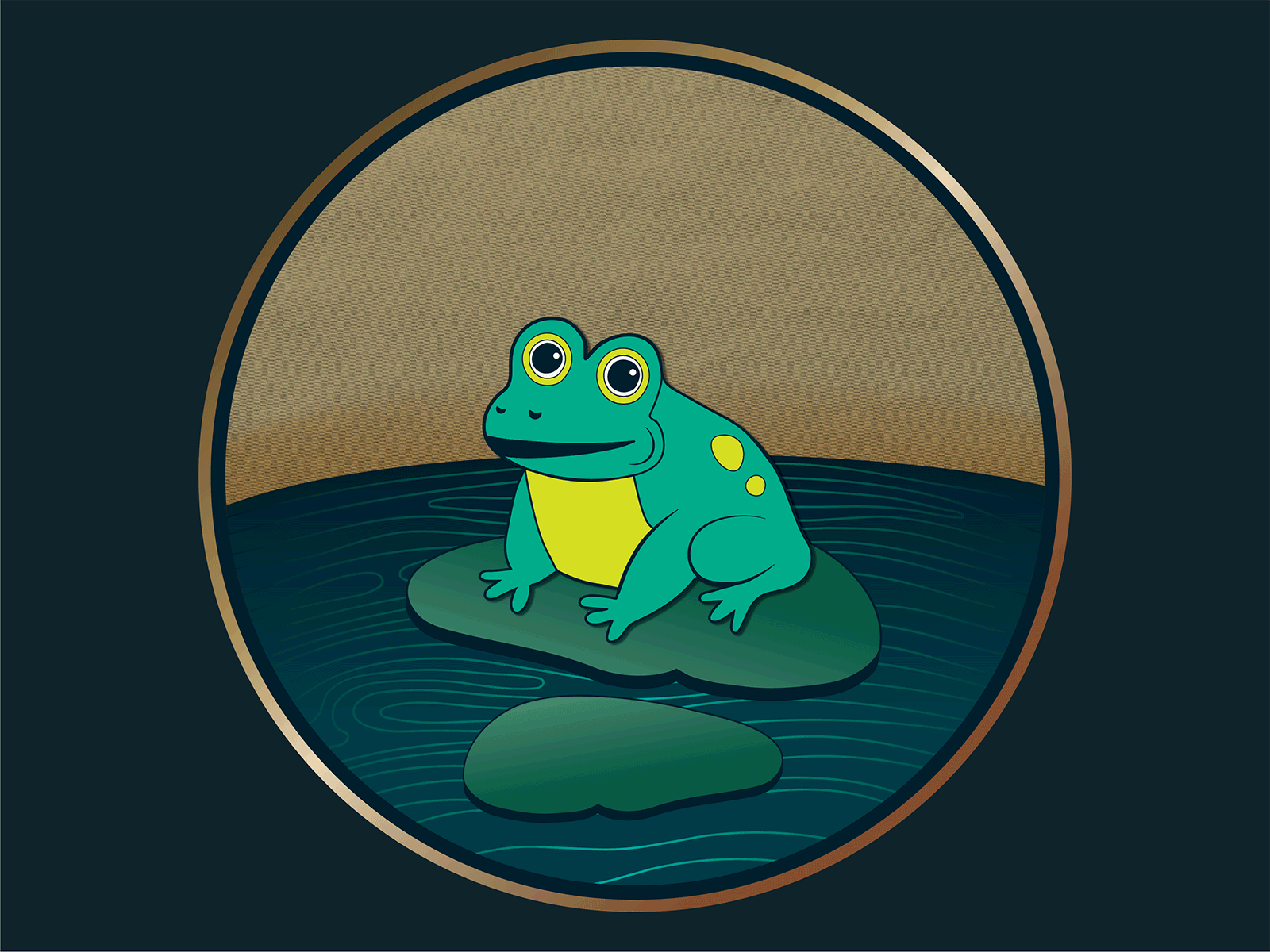 Frog animation gif illustration