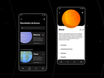 Solar System App #1 app appdesign mobile mobile ui solar system ui