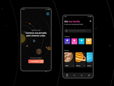 Solar System App #2 app app design mobile mobile ui solar system ui uiux
