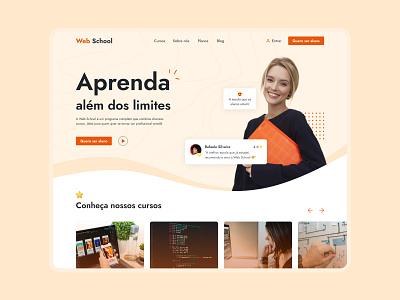 Web School - Interface criada para estudo design interface interface web studie case ui ui design ui inspiration uiux web web school website