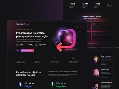 Landing Page - Next Level Week | Rocketseat darkmode event landing page programming rocketseat ui uiux web design website