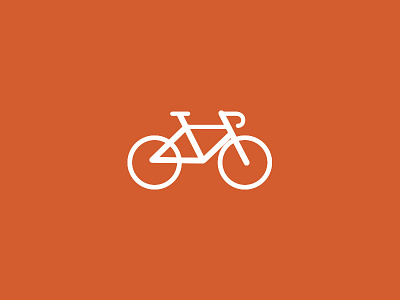 Cycling Icon cycling flat icon orange simple stroke