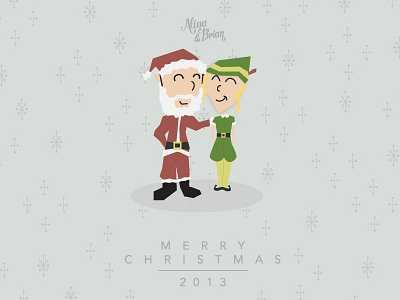 Wilcox Christmas Card christmas card elf illustration merry christmas pattern santa wilcox