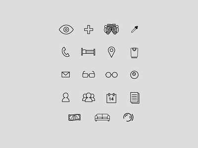 Unused Eye Doctor Icon Set