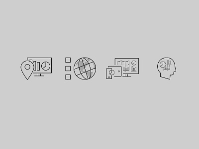 GIS Map Consulting Icon Set