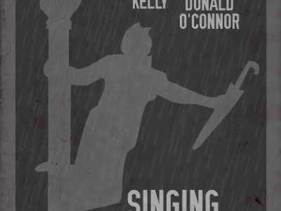 Singing In The Rain classic classic movies greyscale movie movies poster rain retro singing in the rain vintage