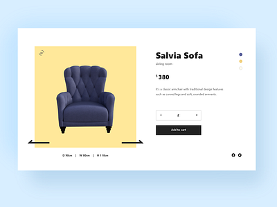 Furniture Shop - Product Page design ui website