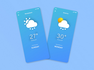 Weather mobile apps design