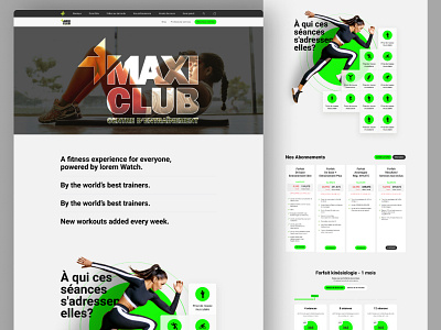 Fitness Website Design. bold clean design desktop exercise fitness grid gym homepage landing page mobile photography sport typography ui ux website whitespace workout yoga