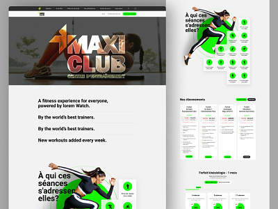 Fitness Website Design.